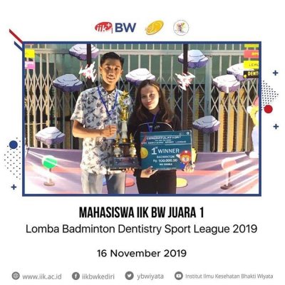 Ganda Campuran dari IIK BW berhasil menjuarai Dentistry Sport League
