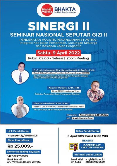 SINERGI II �Seminar Nasional Seputar Gizi II�� �PENDEKATAN HOLISTIK PENANGANAN STUNTING: Integrasi  Kebijakan Pemerintah, Dukungan Keluarga dan Kesiapan Calon Pengantin��