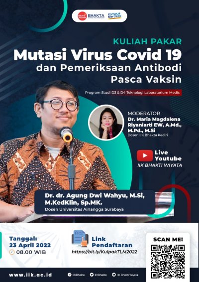 Kuliah Pakar Mutasi Virus Covid-19 dan Pemeriksaan Antibodi Pasca Vaksin