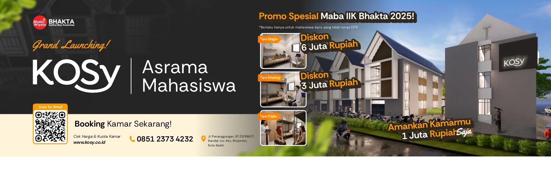 banner Asrama Mahasiswa | KOSy