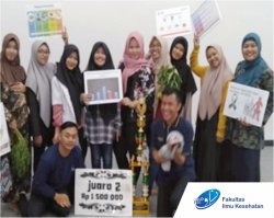 The Student Team of the Faculty of Health Sciences Won 2nd Place in the 2018 Traditional Media Counseling Competition organized by the Kediri City Health Office.