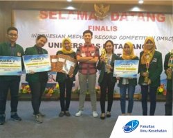 Mirza Syahabadi, RMIK D3 Study Program Student Won 2nd Place in the Electronic Form Design Competition at the 2019 Indonesian Medical Record Competition (IMRC) at Duta Bangsa University Surakarta on March 24, 2019.