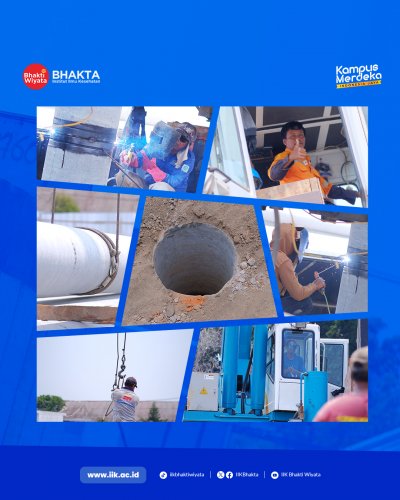 Pemasangan tiang pancang terus dilakukan sebagai bagian dari fondasi yang kokoh untuk mendukung struktur gedung ini.