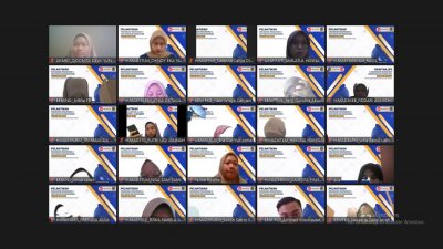 Selain secara luring para anggota ormawa dan UKM IIK Bhakta juga mengukuti acara secara daring