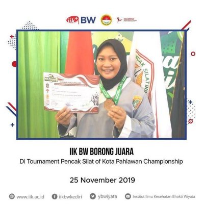 Mahasiswa IIK BW saat berlaga di Open Tournament Pencak Silat of Kota Pahlawan Championships
